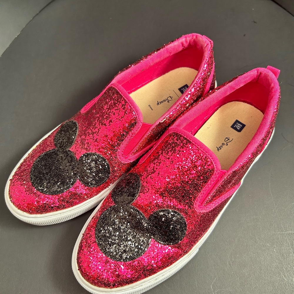 GAP x Disney Mickey Mouse glitter slip on sneakers Youth5/EUR 35